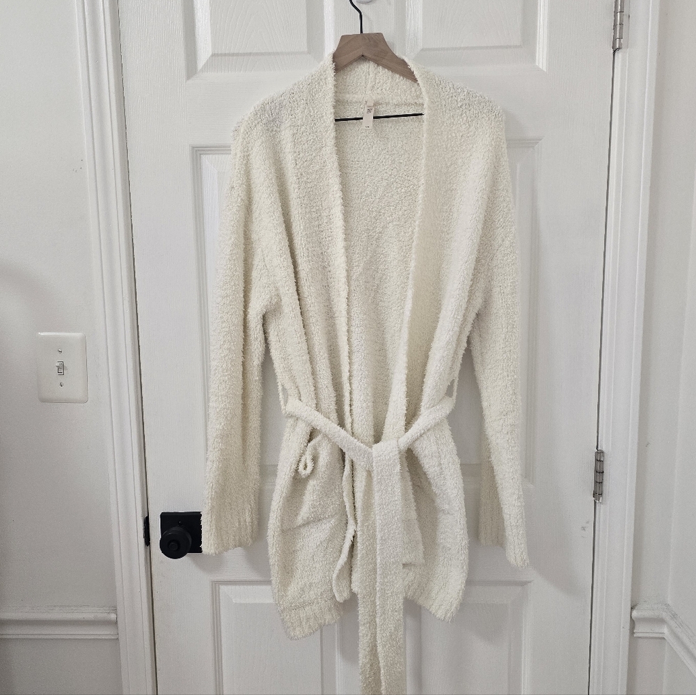 Skims Off White Cozy Knit Short Robe Size L/XL - Picture 2 of 6